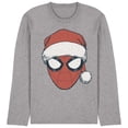 thumbnail image 1 of Spider-Man  Adult Santa Hat Heather Long-Sleeved Christmas T-Shirt, 1 of 4