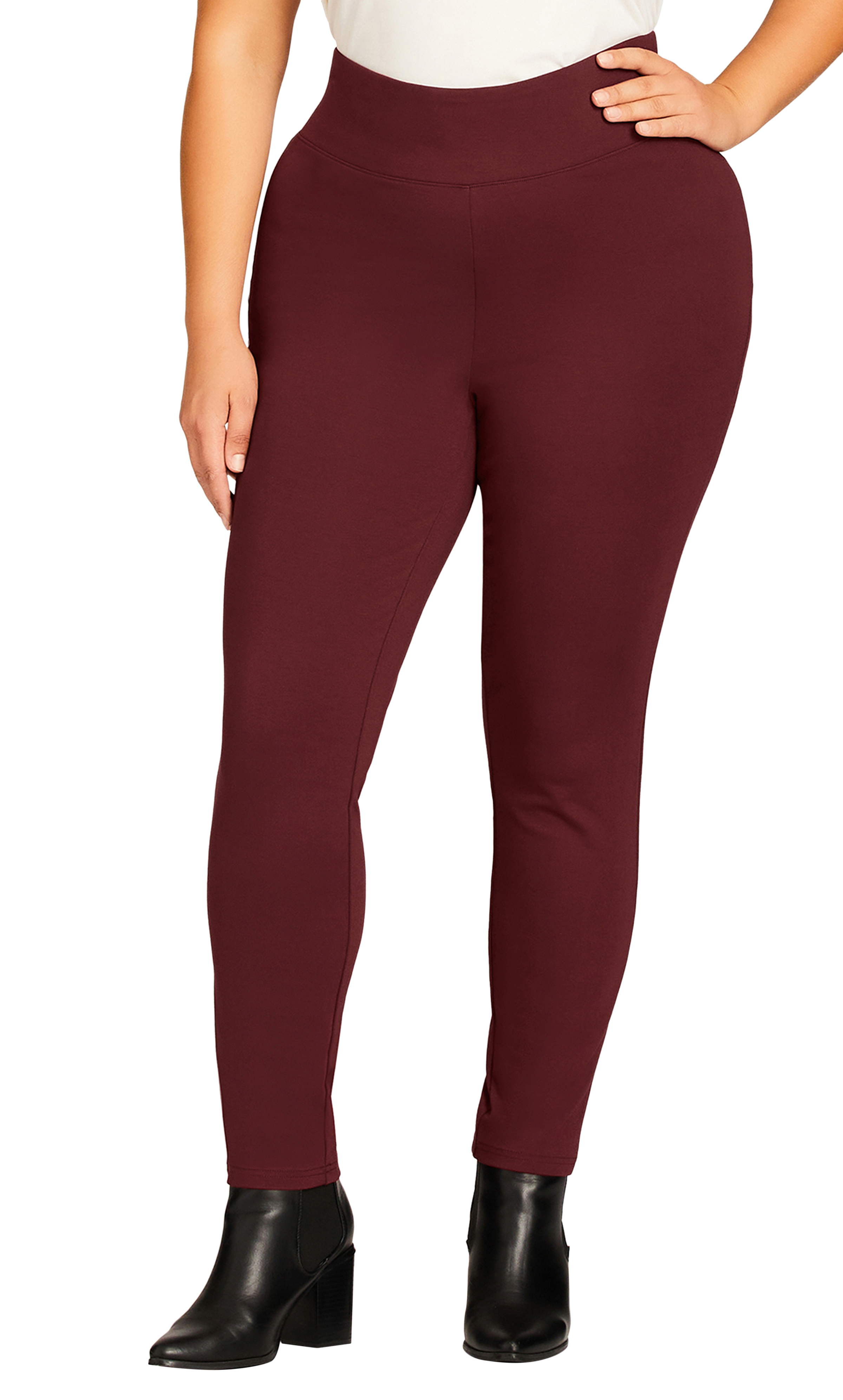 Avenue Womens Plus Size Ponte Pant 