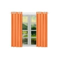 thumbnail image 2 of MKHERT Modern Minimalist Solid Orange Window Curtains Kitchen Curtain Room Bedroom Drapes Curtains 26x39 inch, 2 Piece, 2 of 3