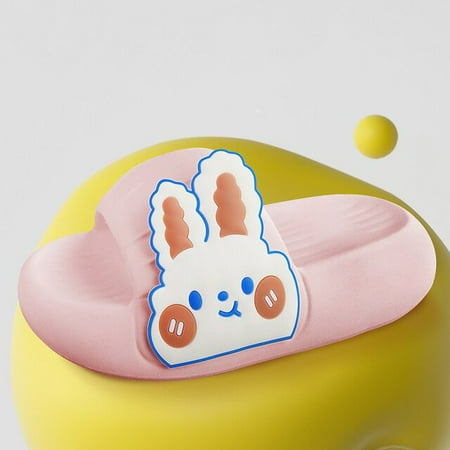 

CoCopeaunt Thick Sole Super Soft Women Slippers Cute Carrot Bunny Sticker Slides Bathroom Beach Indoor Sandals 2022 Summer Couple Men Shoes