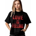 thumbnail image 1 of Camiseta de mujer, camisetas de manga corta, camisetas casuales, camisetas de cuello redondo con temática de San Valentín para mujer, 1 of 8