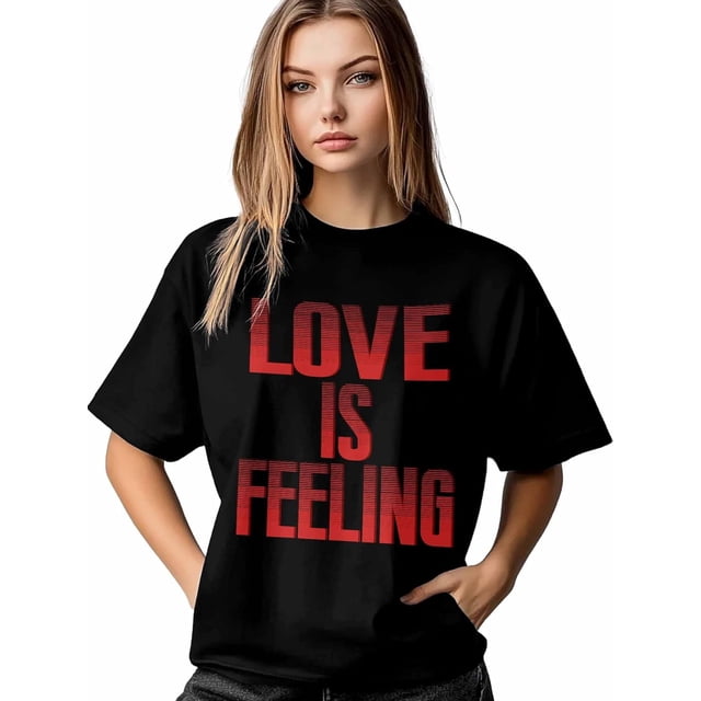 Camiseta de mujer, camisetas de manga corta, camisetas casuales, camisetas de cuello redondo con temática de San Valentín para mujer