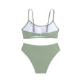 thumbnail image 3 of CCRFTGI Girls Swimsuit Size 14-16 Summer Sleeveless 2 Piece Cute Tankini Beach Swimwear Swimsuits Swimming Girls Clothes Bathing Suit Light Green 10-11 Years, 3 of 3