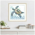 thumbnail image 5 of Amanti Art Boho Shells I Sea Turtle Wood Framed Wall Art Print, 5 of 5