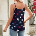 thumbnail image 5 of Tank Tops for Women American Flag Star Patriotic Tanks US 250th Anniversary Sleeveless Shirts Navy L, 5 of 5