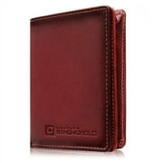 ID Stronghold Waltlet Leather RFID Blocking Wallet with Magnetic Clasp Red
