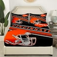 thumbnail image 3 of Erosebridal Football City Cincinnati Bed Sheets Set Queen Size,Ball Gamer Bedding Sets Queen Size,Teen Bedroom Decor,Ultra Soft,4 Pieces, 3 of 7