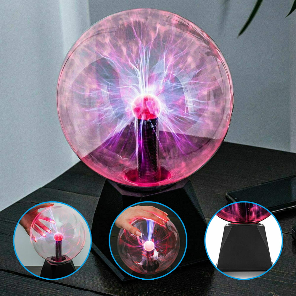 Plasma Ball Light 8" Inch Sound Touch Activated Tesla Orb Lamp 12V DC 8-inches 
