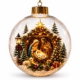 thumbnail image 2 of Arghm Lighted Nativity Scene Christmas Ornament – Warm Holiday Hanging Decoration for Home, Parties, and Tree Display, 2 of 6