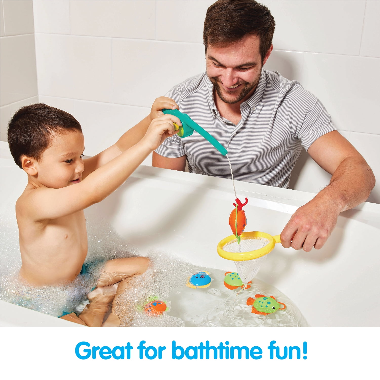 Kidoozie Splish ‘n Splash Bathtime Fishing Set, Bathtime Tub Toy for Toddlers Ages 2+