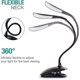 thumbnail image 3 of Lámpara de escritorio LED, abrazadera para el cuidado de los ojos, lámparas con abrazadera, luces de lectura, luz nocturna de cama con cuello de cisne Flexible de 360 ​​°, 3 of 3
