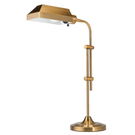 Adjustable Pharmacy Table Lamp Led Height With Swivel Head Metal Construction In Antique Brass Finish 3000k Ul Certificate Accuweather Adjustable Pharmacy Table Lamp Led, Brass Pharmacy Desk Lamp