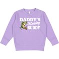 thumbnail image 2 of Inktastic Daddy's Fishing Buddy with White Text Toddler Sweatshirt, 2 of 4