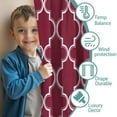 thumbnail image 3 of Blackout Kids Curtains,Burgundy Geometric Quatrefoil Pattern Childrens Insulated Curtains Set Of 2,Bedroom Essentials,Toddler Room Decor 52x84in(132x213cm), 3 of 5