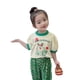 thumbnail image 4 of Jumpingount Conjunto de ropa para niñas, camiseta de verano con diseño de conejo, pantalones con estampado de flores y insectos, traje informal conjuntos de ropa cien, 4 of 6