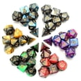 thumbnail image 2 of 7-Die Double-Colors Polyhedral Dice Sets with Pouches for D&D DND RPG MTG Dungeon and Dragons Table Board Roll Playing Games, 2 of 5