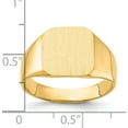 thumbnail image 5 of 14K Yellow Gold 13.0X12.0mm Closed Back Men's Signet Ring (Size 10) Made In United States rs332, 5 of 5
