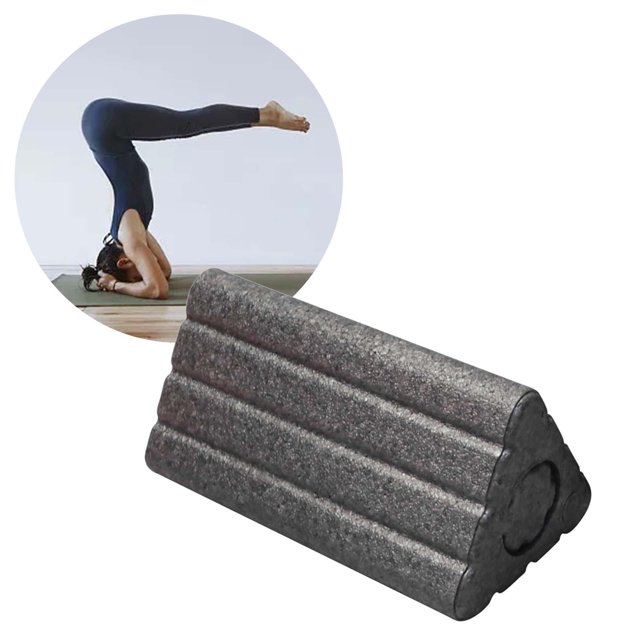 Bloque de Yoga triangular, de Yoga de alta densidad, ayuda para el estiramiento, rodillo de espuma portátil, rodillo de de Yoga para