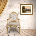thumbnail image 3 of Gruelle, Richard Buckner 18x15 Gold Ornate Wood Framed with Double Matting Museum Art Print Titled - The Canal Morning Effect, 3 of 4