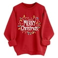 thumbnail image 4 of Christmas Sweatshirts for Women Long Sleeve Crewneck Merry Christmas Letter Print Pullover Funny Xmas Holiday Winter Tops, 4 of 4