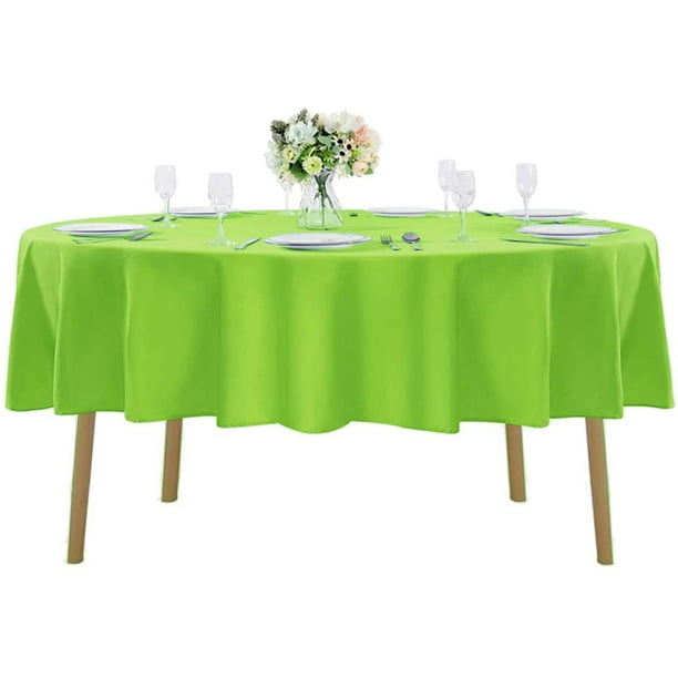 70 Inch Round Tablecloth Washable Polyester Table Cloth Decorative Cover For Wedding Party Dining Banquet Apple Green Com 70 Inch Round Tablecloth Washable, How Much Fabric Do I Need To Make A 70 Inch Round Tablecloth