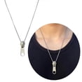 thumbnail image 2 of Alloy Zippers Necklace Adjustable Length Clavicle Chain Personalized Neckchain, 2 of 9