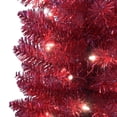 thumbnail image 5 of Puleo International  6 ft Pre-Lit Red Tinself Artificial Tree 250 Tips 100 Clear Lights, 5 of 5