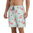thumbnail image 2 of Rocae Cute Flamingo for Men's Beach Shorts Casual Elastic Waist Drawstring Summer Beach Shorts,S-3XL-3X-Large, 2 of 6