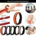 thumbnail image 5 of Bracelet de Sport à Ions Négatifs Infrarouges Lointains pour l'Équilibre Énergétique, le Soutien de la Circulation et la Réduction de l'Électricité Statique, Bracelet en Silicone Ajustable pour Hommes et Femmes pendant l'Exercice et le Port Quotidien (Noir), 5 of 5