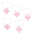 thumbnail image 4 of Clip de natación de 5 piezas ños y adultos, clip de protección de silicona rosa Rosado Cola Clip nasal, 4 of 6