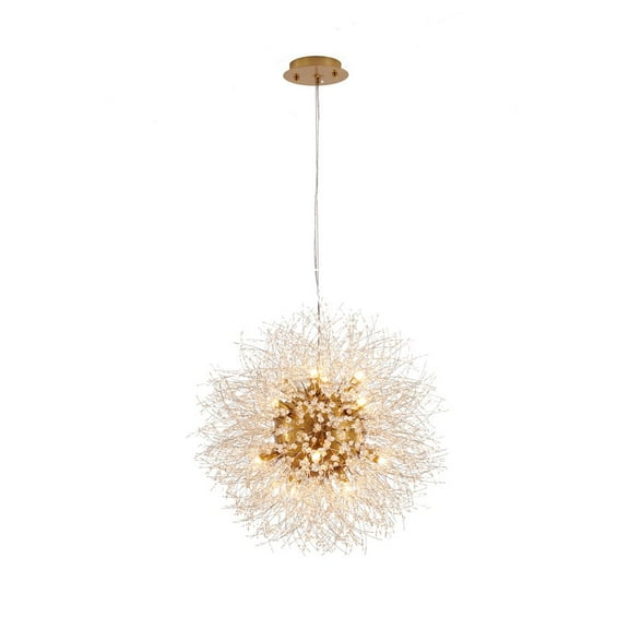 Bethel International Chandelier in Brass Color