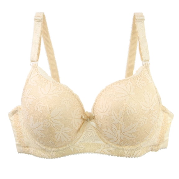 Lace Solid Color Bras for Women, Underwire Push‑Up Style, Breathable Plus Size T-Shirt Bra