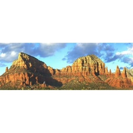 Chapel Length Train Chapel on rock formations Chapel Of The Holy Cross Sedona Arizona USA Poster Print by - 36 x 12 ()