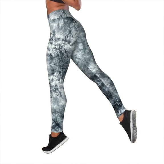 Fsqjgq Camo Leggings for Women High Waisted Tummy Control Stretchy Yoga Pants Full Length Sports Tights Fitness Workout Leggings XL White