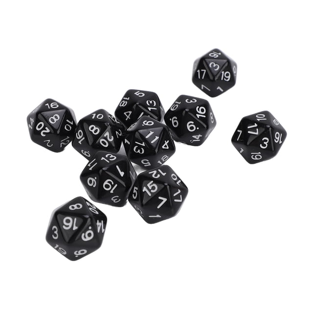 10PCS Lightweight and Portable Plastic Polyhedral Set with Clear Numbers, Durable Material, Great for Role Playing and Table Games