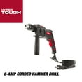 thumbnail image 4 of Hyper Tough 6-Amp 1/2-inch Corded Hammer Drill, Keyed Chuck, 120 Volt,TD6HD, 4 of 10