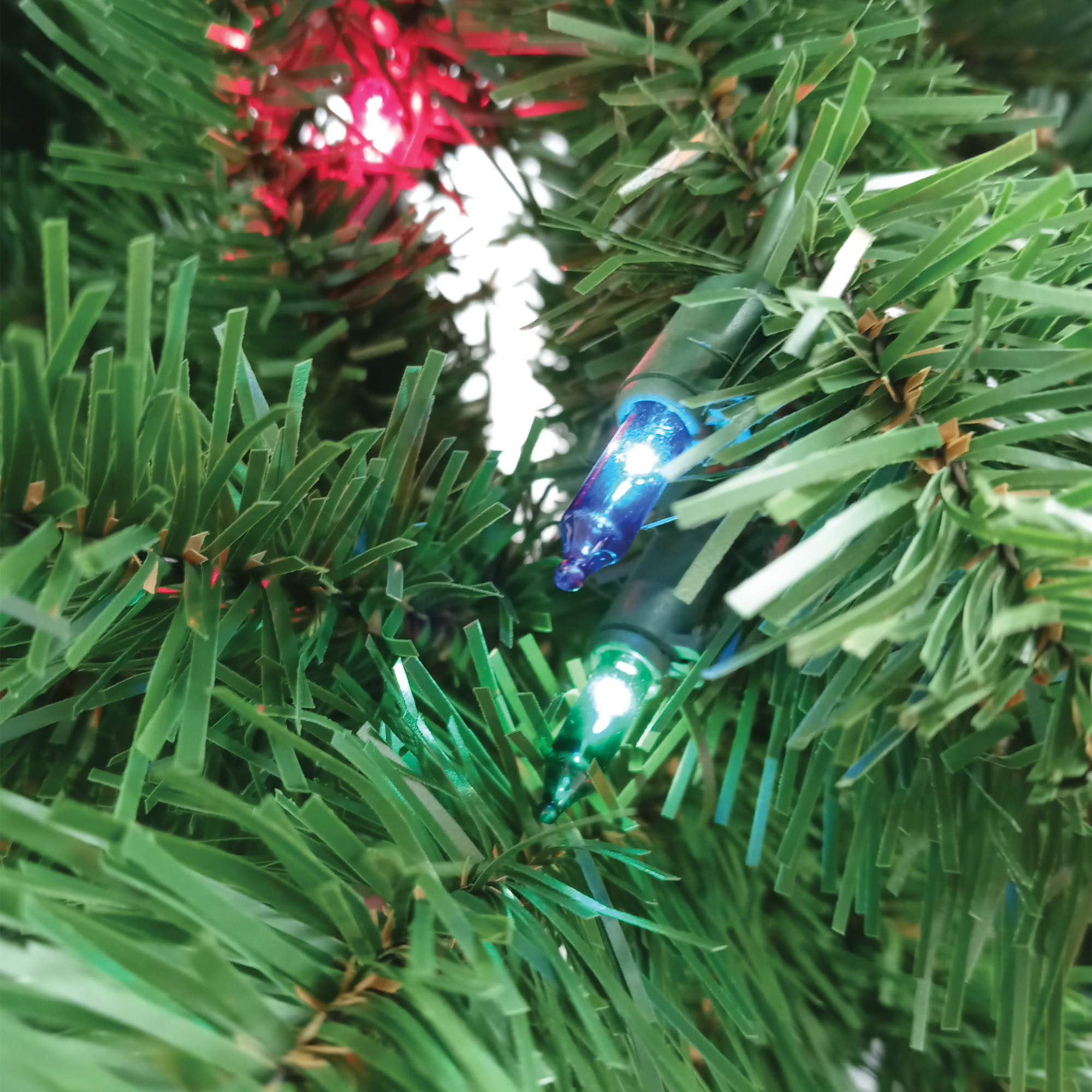 4.5 ft Hinged Artificial Tree with 200 Multicolored LED Lights and Sturdy Stand