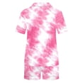 thumbnail image 6 of Dxzfnsa Womens Pajama Sets Short Sleeve Lounge Sets for Women Printed Jogger Pajama Set 2 Piece Pj Sets With Pockets S-2XL, 6 of 7