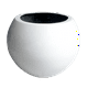 thumbnail image 1 of Maceta de Fibra de Vidrio FibraFormas Esfera Mediana Blanco, 1 of 5