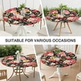 thumbnail image 7 of Pioneer Flower Floral Print Pattern Round Fitted Tablecloth with Elastic Edge,Dining Table Cover Waterproof,Outdoor Round Tablecloth for Camping,Dining,Indoor and Outdoor, 7 of 7