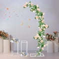 thumbnail image 7 of Dwellnix Hochzeit Bogen Hochzeit Tafelaufsatze Metall Blumenstander Weis Modern Stahl, 7 of 7