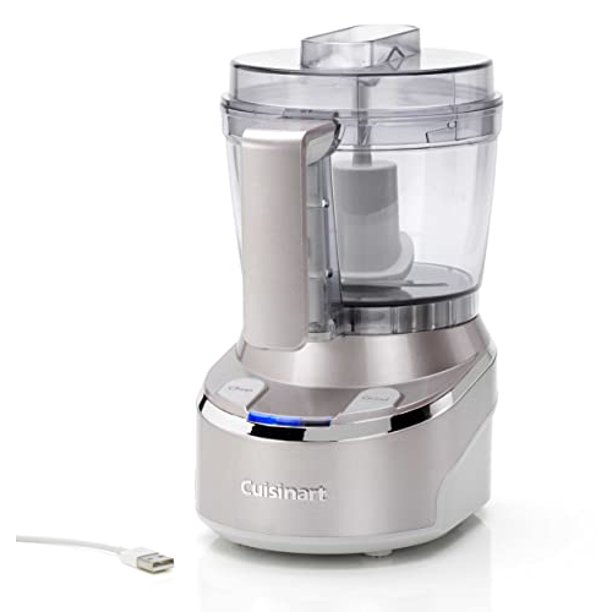 Cuisinart Cordless Mini Prep Pro Mini Chopper and Compact Food Processor | Picador de cebollas, batidora trituradora | Sin cables | Carga USB 2hr carga completa | Pica 80 cebollas | 900ml Capacidad