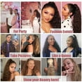 thumbnail image 6 of Ponytail Extension,Jademall 22inch Synthetic Corn Wavy Long Ponytail for Women Hairpiece Wrap On Clip Hair Extensions Pony Tail Hairpiece for Women-Gold, 6 of 9