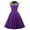 Purple, variant on XFLWAM Women's 1950s Audrey Retro Rockabilly Prom Dress Mock Neck Mesh Vintage Dresses 50's 60's A-Line Cocktail Party Swing Dress Black M