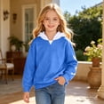 thumbnail image 2 of Tisuna Kids Hoodies Girls Fashion Color Block Hoodie Teen And Youth Casual Wear Long Sleeve Tshirts Size 2-3 Years, 2 of 4