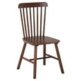 thumbnail image 3 of Set of 4 Rubber Wood Dining Chairs Natural Finish Solid Wood Seat Wide 16.54-inch Size Kitchen, Dining Room Furniture, 3 of 16