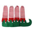 thumbnail image 3 of Cubiertas de pie de silla de Navidad Sunnimix 4 piezas de Fieltro, 3 of 8
