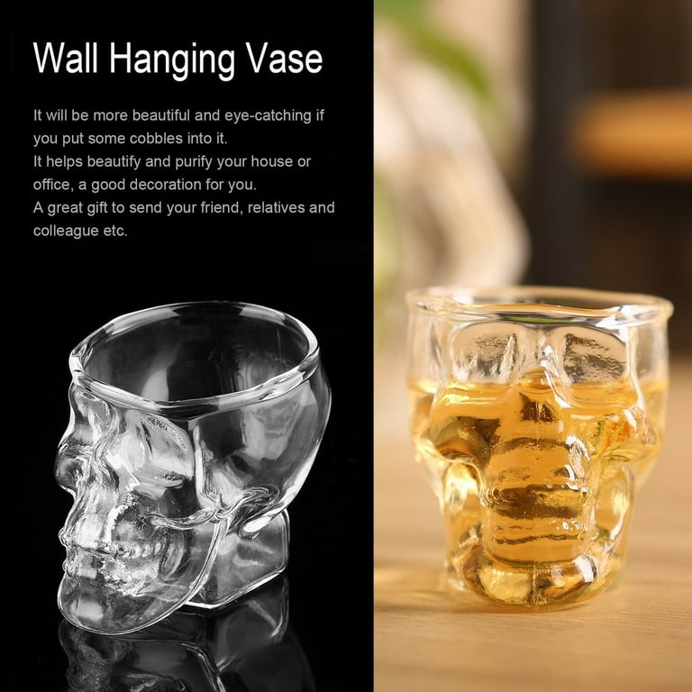 750ml Verre Skull Head Cup Vodka Shot Whisky Vin Thé Boire Shot