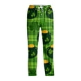 thumbnail image 6 of Fabrcox St Patricks Day Men's Pajama Bottoms Slim Fit Elastic Waist Drawstring Green Shamrocks Print Men Pajama Pants Casual Soft Wide Leg Sleepwear Pants, 6 of 7