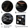 thumbnail image 3 of Designart "Chic Ebony Avian Noir Flyers" Animals Bird Picture Framed Canvas Art Print, 3 of 5